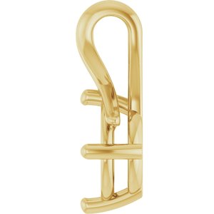 18K Yellow Gold 8 mm Round Pendant Mounting – image 6