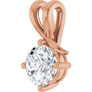 14K Rose Gold 7.4 mm Round Pendant Mounting – image 3