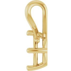 10K Yellow Gold 7.4 mm Round Pendant Mounting – image 6