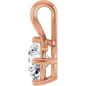 14K Rose Gold 7.4 mm Round Pendant Mounting – image 5
