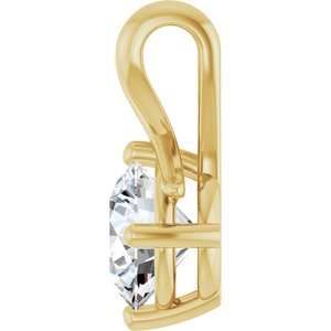 18K Yellow Gold 7.4 mm Round Pendant Mounting – image 5