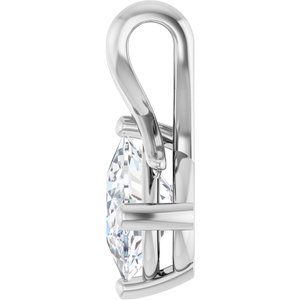 Sterling Silver 9x7 mm Elongated Cushion Pendant Mounting – image 5