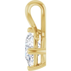 10K Yellow Gold 9x7 mm Elongated Cushion Pendant Mounting – image 5