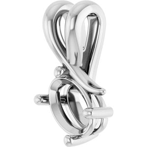 Platinum 6.5x4.5 mm Oval Pendant Mounting – image 4
