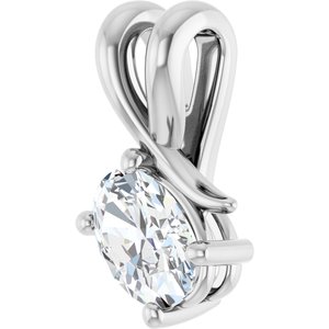 Continuum Sterling Silver 6.5x4.5 mm Oval Pendant Mounting – image 3