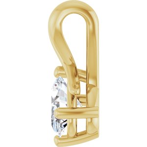 10K Yellow Gold 6.5x4.5 mm Oval Pendant Mounting – image 5