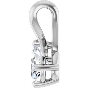 14K X1 White Gold 6.5x4.5 mm Oval Pendant Mounting – image 5