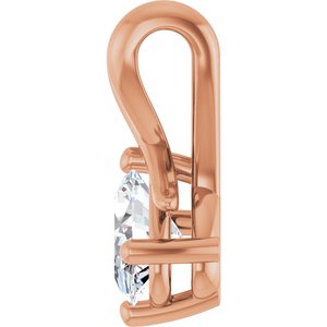 14K Rose Gold 6.5x4.5 mm Oval Pendant Mounting – image 5