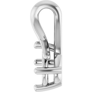 18K White Gold 6.5x4.5 mm Oval Pendant Mounting – image 6