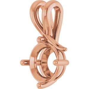 10K Rose Gold 8.8 mm Round Pendant Mounting – image 4