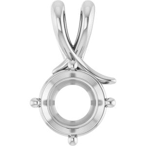 Continuum Sterling Silver 8.8 mm Round Pendant Mounting – image 2