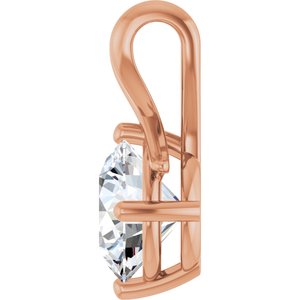 18K Rose Gold 8.8 mm Round Pendant Mounting – image 5