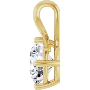14K Yellow Gold 8.8 mm Round Pendant Mounting – image 5