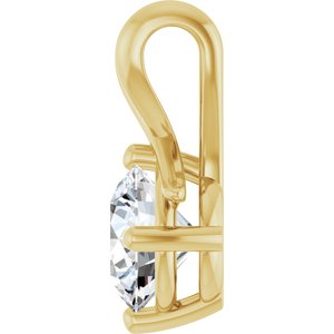10K Yellow Gold 7 mm Round Pendant Mounting – image 5