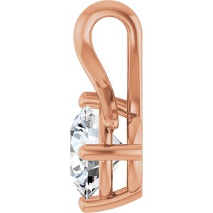 18K Rose Gold 7 mm Round Pendant Mounting – image 5