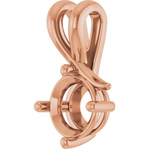 14K Rose Gold 7 mm Round Pendant Mounting – image 4