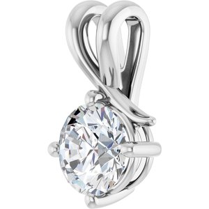 14K X1 White Gold 7 mm Round Pendant Mounting – image 3