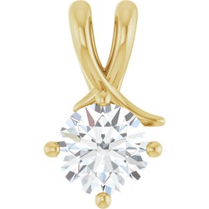 10K Yellow Gold 7 mm Round Pendant Mounting