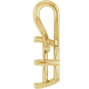 10K Yellow Gold 9 mm Round Pendant Mounting – image 6
