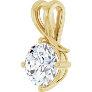 10K Yellow Gold 9 mm Round Pendant Mounting – image 3
