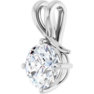 14K White Gold 9 mm Round Pendant Mounting – image 3