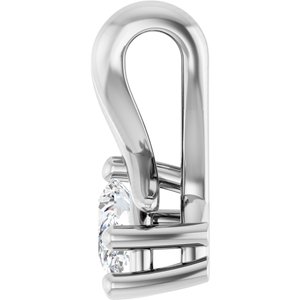 14K X1 White Gold 4.5x3 mm Pear Pendant Mounting – image 5