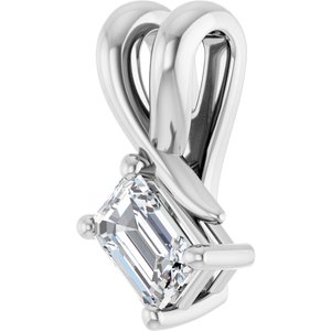 Platinum 4.5x3 mm Emerald Pendant Mounting – image 3