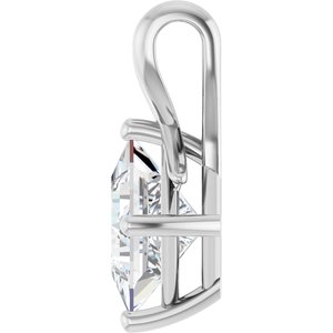 14K White Gold 7.5 mm Square Pendant Mounting – image 5