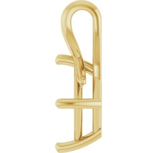 18K Yellow Gold 7.5 mm Square Pendant Mounting – image 6
