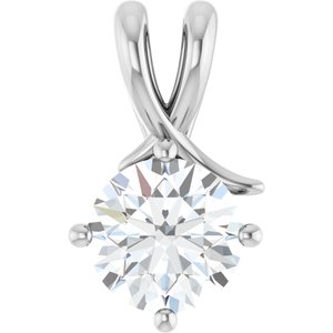 Platinum 8.2 mm Round Pendant Mounting