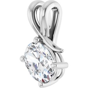 Sterling Silver 8x6 mm Oval Pendant Mounting – image 3