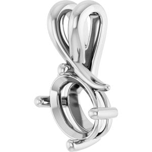Sterling Silver 8x6 mm Oval Pendant Mounting – image 4