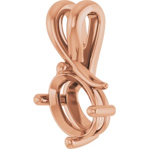 14K Rose Gold 8x6 mm Oval Pendant Mounting – image 4