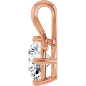 14K Rose Gold 8.2 mm Round Pendant Mounting – image 5