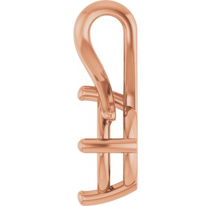 10K Rose Gold 8.2 mm Round Pendant Mounting – image 6