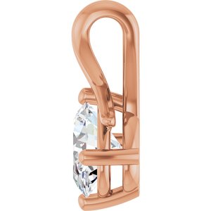 10K Rose Gold 8x6 mm Oval Pendant Mounting – image 5