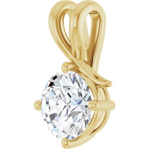 14K Yellow Gold 8.2 mm Round Pendant Mounting – image 3