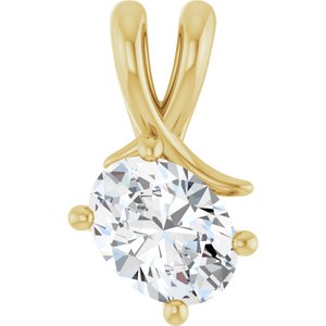14K Yellow Gold 8x6 mm Oval Pendant Mounting