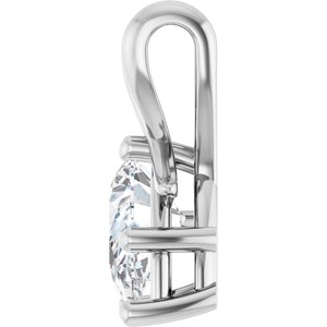 14K X1 White Gold 10x6 mm Pear Pendant Mounting – image 5