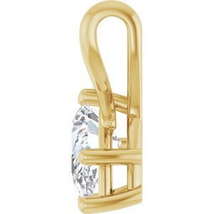 14K Yellow Gold 10x6 mm Pear Pendant Mounting – image 5