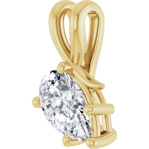 10K Yellow Gold 10x6 mm Pear Pendant Mounting – image 3