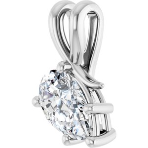 Sterling Silver 10x6 mm Pear Pendant Mounting – image 3