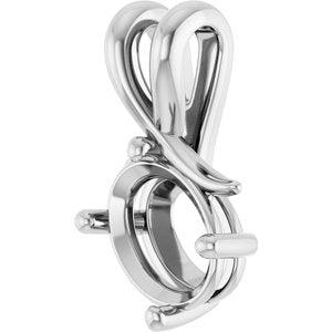 Sterling Silver 8.5x6.5 mm Oval Pendant Mounting – image 4