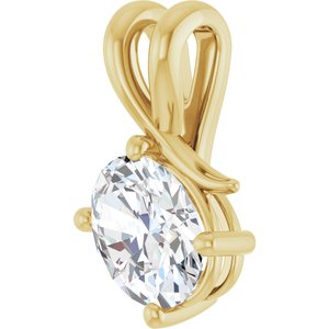 18K Yellow Gold 8.5x6.5 mm Oval Pendant Mounting – image 3