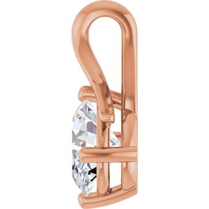 14K Rose Gold 8.5x6.5 mm Oval Pendant Mounting – image 5