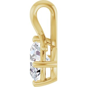 18K Yellow Gold 8.5x6.5 mm Oval Pendant Mounting – image 5