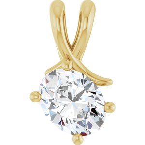 18K Yellow Gold 8.5x6.5 mm Oval Pendant Mounting