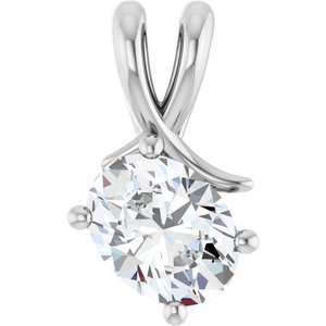 Sterling Silver 8.5x6.5 mm Oval Pendant Mounting