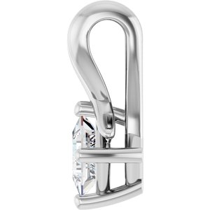 14K X1 White Gold 3.25 mm Square Pendant Mounting – image 5