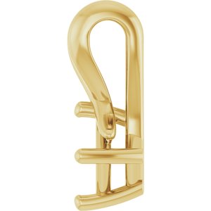 14K Yellow Gold 3.25 mm Square Pendant Mounting – image 6